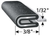 Trim-Lok Edge Trim, Black Sand, For 1/32 In. Edge Thickness, Aluminum Clips, Sold by the foot. TL 62 B7 X 1/32 |Austin Hardware
