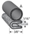 Trim-Lok Trim Seal With 3/8 In. Dia. Bulb, Black Pebble, For 1/16 In. Edge Thickness, Aluminum Clips, Bulb Location "A", Sold by the foot. TL 3062 B3 X 1/16-A |Austin Hardware