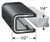Edge Trim, Black Sand, For 1/4 In. Edge Thickness, Aluminum Clips, Sold by the foot. - 1