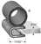 Trim Seal With 5/8 In. Dia. Bulb, Black Pebble, For 3/16 In. Edge Thickness, Aluminum Clips, Bulb Location "A", Sold by the foot.