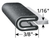Trim-Lok Edge Trim, Black Sand, For 1/16 In. Edge Thickness, Aluminum Clips, Sold by the foot. TL 62 B7 X 1/16 |Austin Hardware