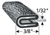 Trim-Lok Edge Trim, Black Pebble, For 1/32 In. Edge Thickness, Aluminum Clips, Sold by the foot. TL 62 B3 X 1/32 |Austin Hardware