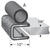 Trim-Lok Trim Seal With 3/8 In. Dia. Bulb, Black Pebble, For 1/4 In. Edge Thickness, Aluminum Clips, Bulb Location "A" TL 3100 B3 X 1/4-A |Austin Hardware