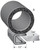 Trim Seal, 1 In. Bulb, Black Pebble, For 1/4 In. Edge Thickness, Bulb Location "A", Sold by the foot.