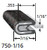 Edge Trim, Black Leather, For 1/16 In. Edge Thickness, Aluminum Clips, Sold by the foot. - 1