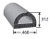 Trim-Lok Rubber D-Shaped Seal, Epdm Rubber, .468 In. W X .312 In. H, General Acrylic Pressure Sensitive Adhesive, Sold by the foot. TL X110-HT |Austin Hardware