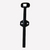 FENDER SIDE MARKER LIGHT WIRE GUIDE BLACK