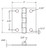 C1808-P-4 ZN 3" X 3" Zinc Plated Butt Hinge with Holes Austin Hardware & Supply