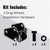Drag Wheel Retail Kit for Trailers, bolt-on style for 2" frame, (2) wheels and hardware included with each kit