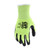 Work Gloves, HPPE Cut Resistant Shell, Hi-Vis, Nitrile Coated Palm and Fingertips, Nitrile Micro-Dotted Palm, Reinforced Thumb Crotch, 18 Gauge, Size M