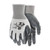 Work Gloves, General Purpose, White Nylon Shell, Gray Nitrile Coated Palm, 15 Gauge, Size M