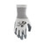 Work Gloves, General Purpose, White Nylon Shell, Gray Nitrile Coated Palm, 15 Gauge, Size L