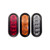 6IN OVAL RED STT VERT GRMT MNT CLR LENS PGTAIL