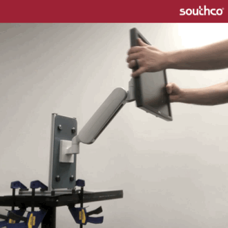 Video showing use of monitor mounted to AV series bracket