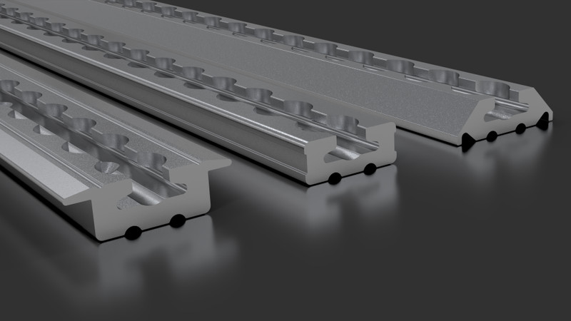 Extruded aluminum track for trailer or truck
