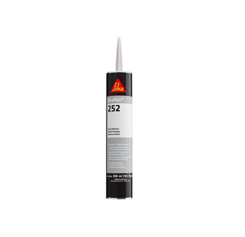 Sikaflex 252 tube on white background