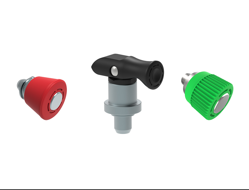 56 Mini Lever Actuated Plungers on white background