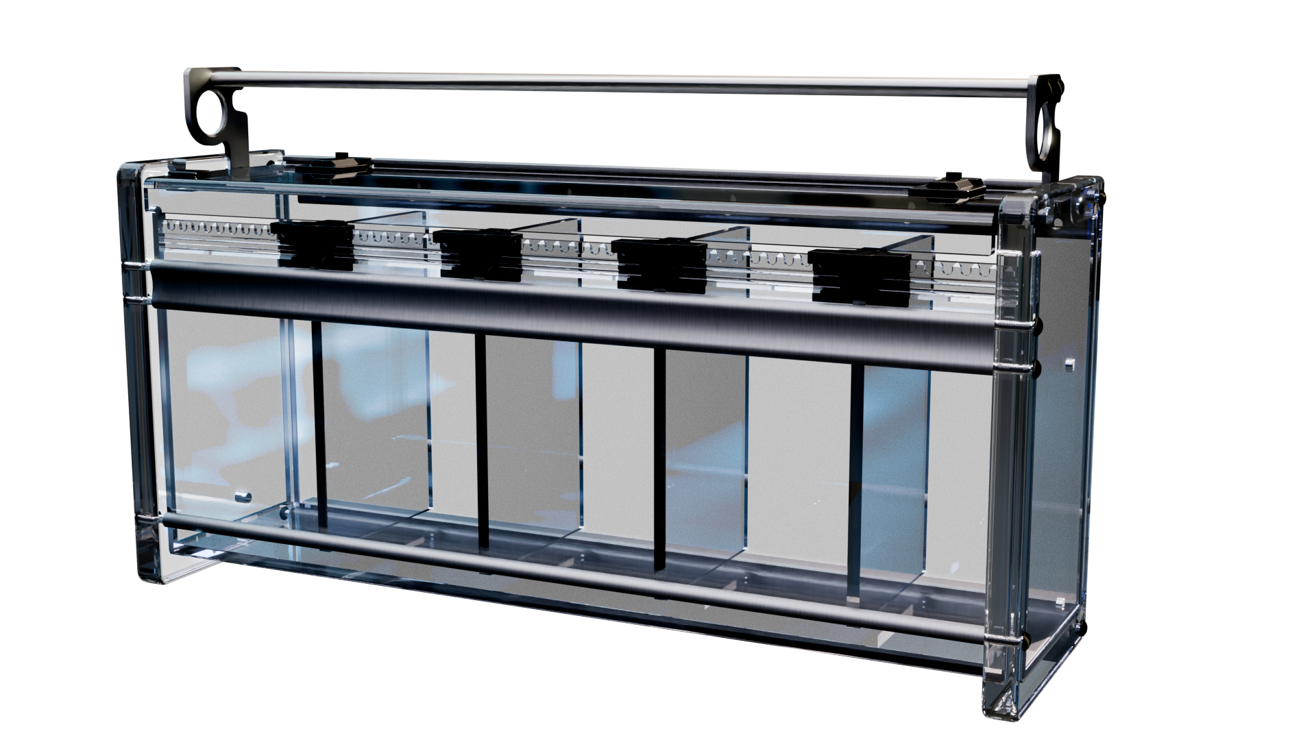 Snap N' Stow unit with handle up
