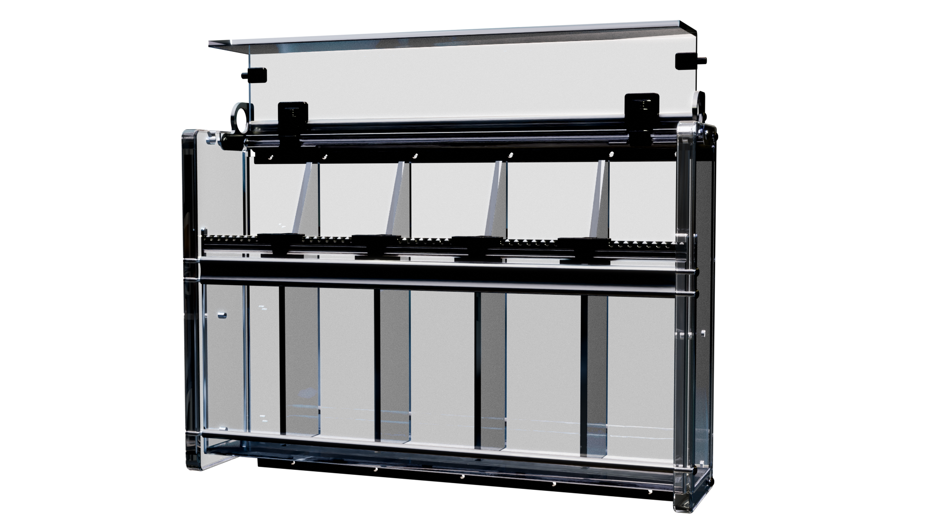 Snap N' Stow unit with top open