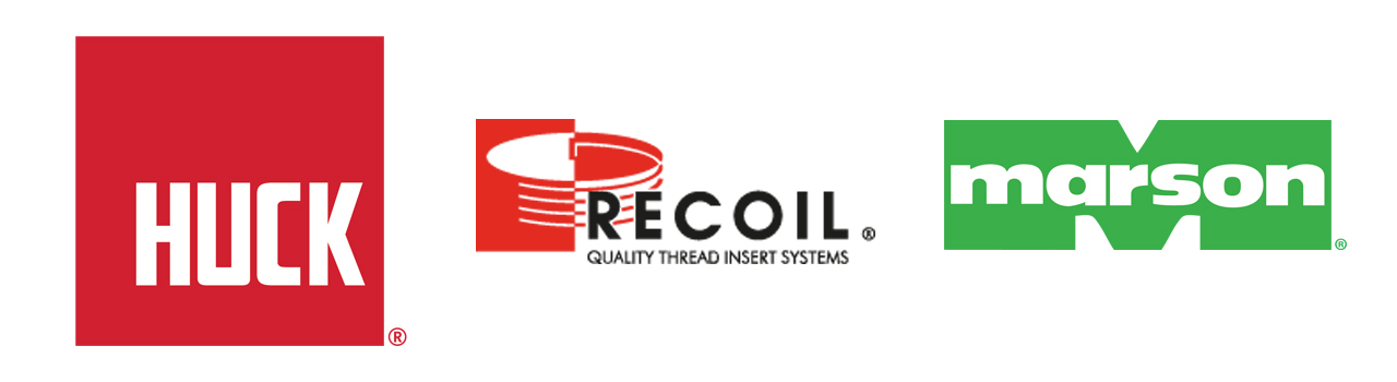 Huck, Recoil, Marson logos