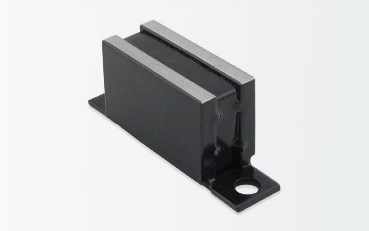 Magnetic latch on white background