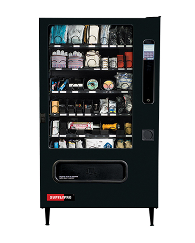 Vending machine with safety products and parts for use in factory