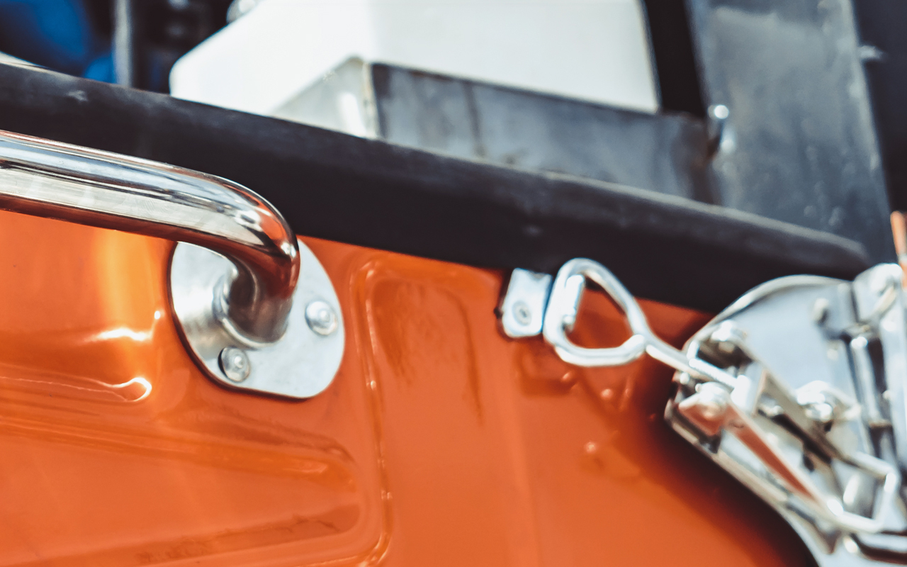 Toggle clamp on work truck