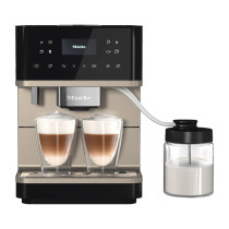 Miele - CM 6360 MilkPerfection Automatic Wifi Coffee Maker & Espresso Machine Combo - Obsidian Black-Clean Steel