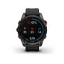 Garmin fenix 7S Solar Edition - Adventure smartwatch with Solar Charging Capabilities - Slate Gray with Black Band