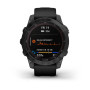 Garmin fenix 7 Sapphire Solar - Adventure smartwatch with Solar Charging Capabilities - black DLC titanium with black band