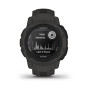 Garmin Instinct 2S Solar - Smaller-Sized GPS Outdoor Watch - Solar Charging Capabilities - Multi-GNSS Support - Tracback Routing - 010-02564-10 - Graphite