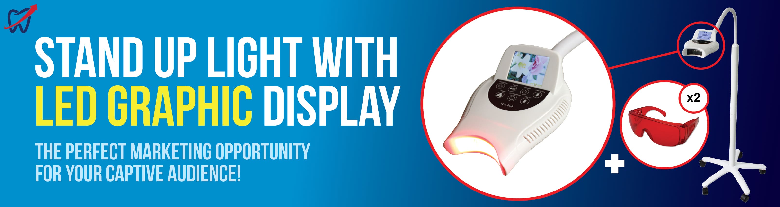 Stand Up Light with LED Graphic Display Banner