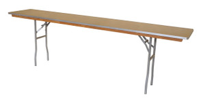 8 x 18" Rectangular Wooden Seminar Table Right Angle