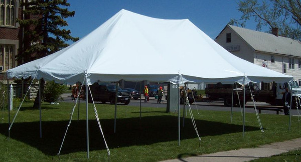 20 x 30 White Canopy Pole Tent