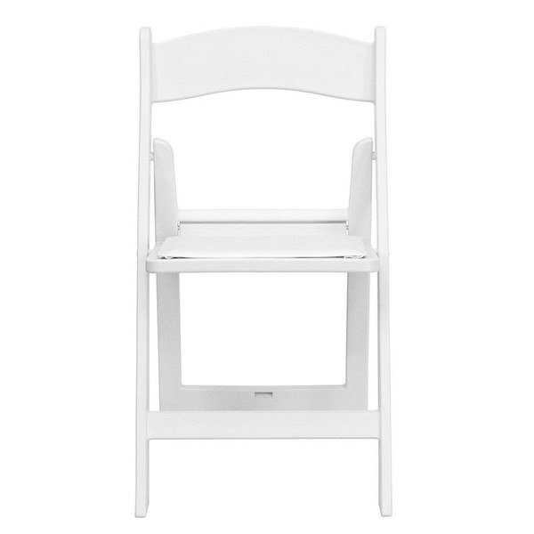 White Folding Resin Chairs with Pad Rental Starting At: