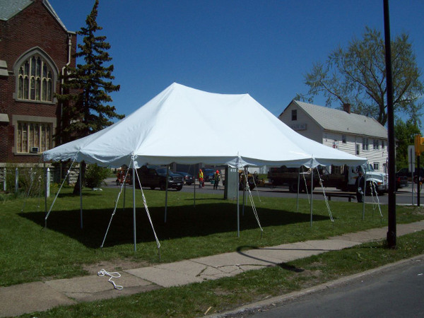 20 x 30 White Canopy Pole Tent