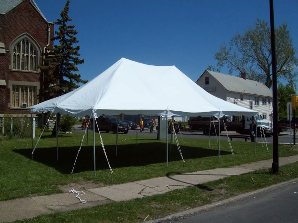 20 x 30 White Canopy Pole Tent