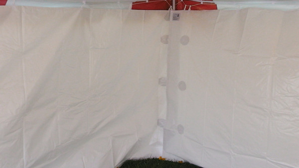 7' x 20' Solid Tent Sidewall Connected Together