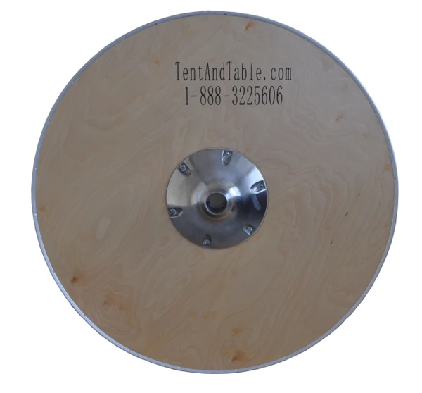 30" Round Wooden Cocktail/Bistro Table Top Only Bottom View