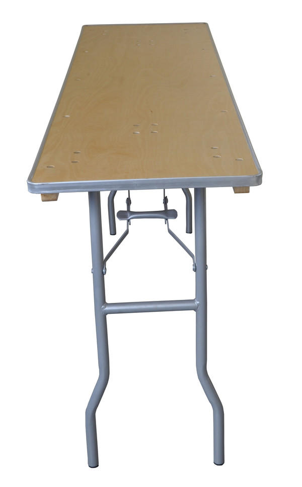 6' x 18" Rectangular Wooden Seminar Table End View 1