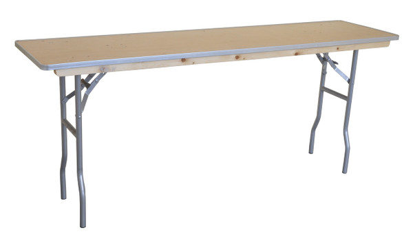 8' x 18" Rectangular Wooden Seminar Table Left Angle