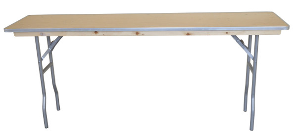 8' x 18" Rectangular Wooden Seminar Table Straight Front 1