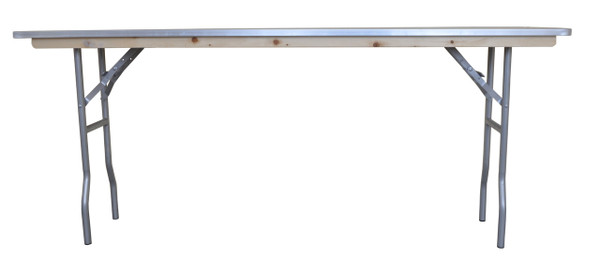8' x 18" Rectangular Wooden Seminar Table Straight Front 2