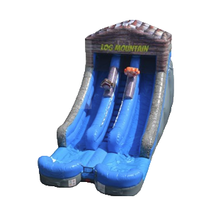 18' Dual Lane Log Mountain Water Slide Rental (Delivered) Starting At: