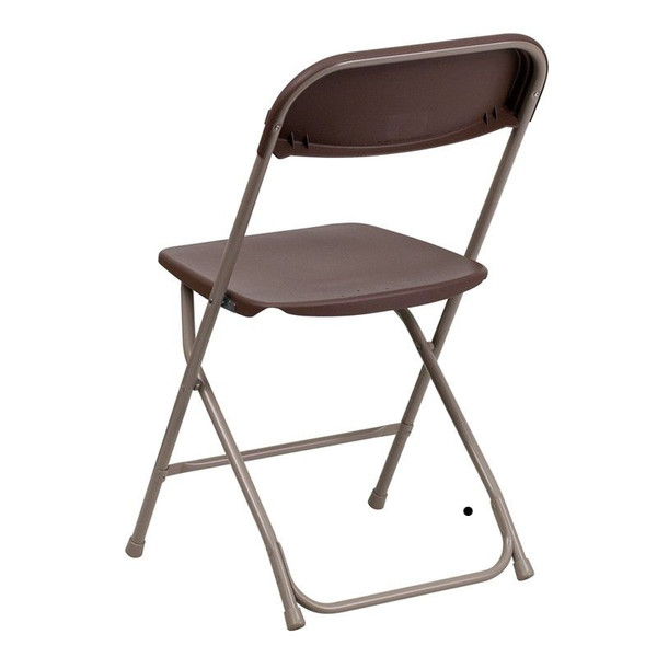 Brown Folding Poly Chairs with Metal Frame Rental (BAILEY STORE ONLY) Starting At: