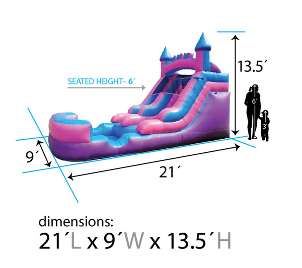 12' Pink Crossover Wet/Dry Slide Rental Starting At: