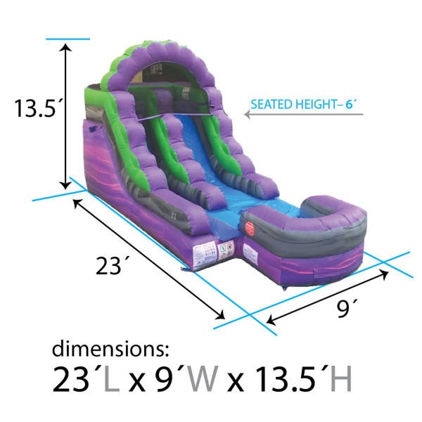 12' Purple Marble Wet/Dry Slide Rental Starting At: