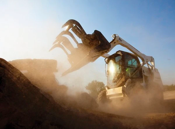 Bobcat S570 Skid-Steer Loader in Use with Grappler