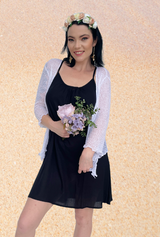 sharon bolero knit jacket white