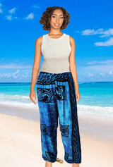 Celtic pants blue 2 , elastic waistband, light and cool for summer